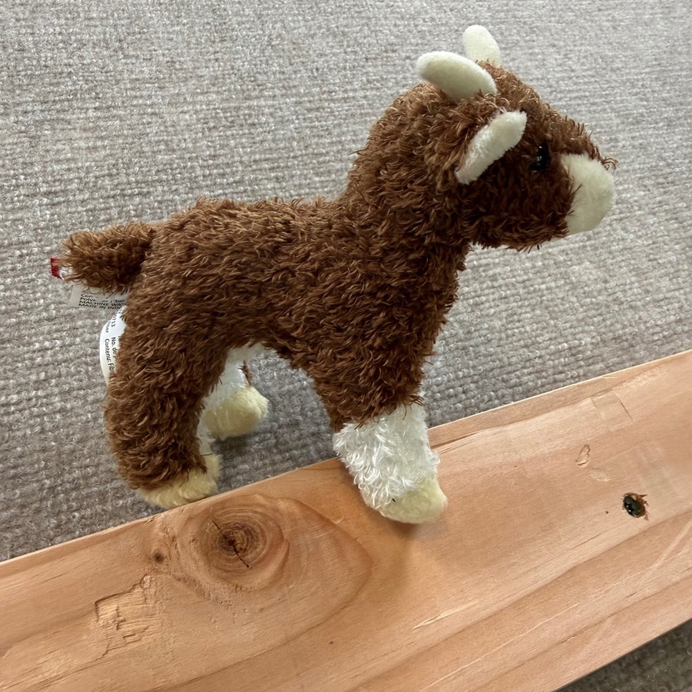 2017 Douglas Cuddle Toys Brown White cow Plush Stuffed Animal Farm 1505 7 in. - Picture 4 of 13